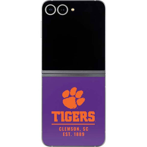 Clemson University Tigers Est 1889 Galaxy Z Flip6 Skin